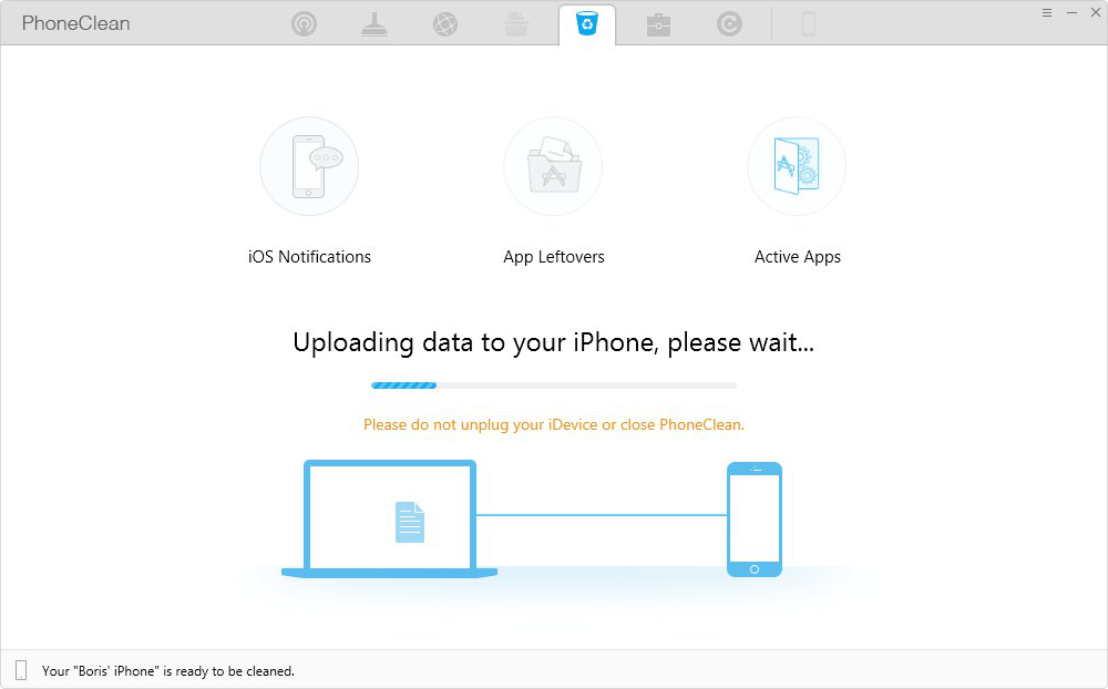 Upload Data to Your iPhone