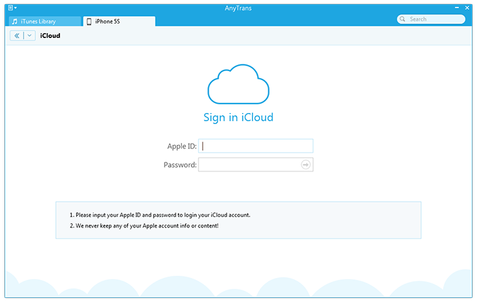 How to Access iCloud Calendar from PC with AnyTrans – Step 3