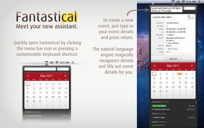 Best OS X Apps - Fantastical Overview