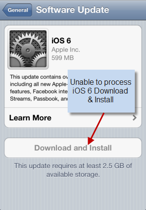 Cannot Download iOS 6