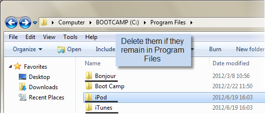 Check iTunes and components are completely uninstalled