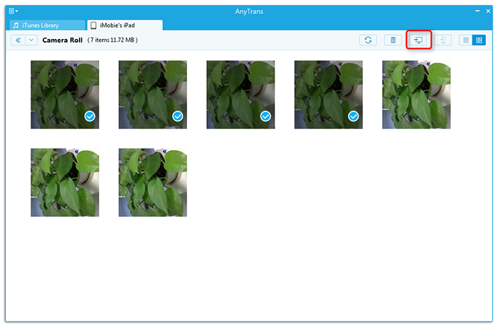 Copy photos from iPad to PC Using AnyTrans