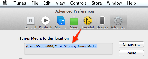 Find iTunes Media folder location on Mac