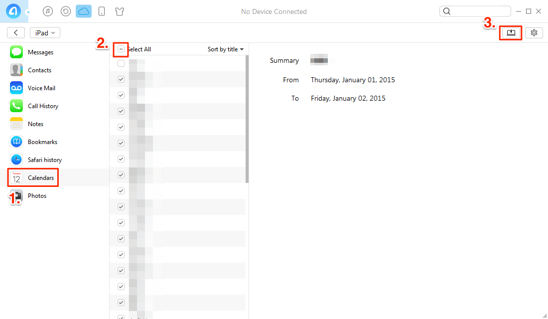 How to Download Calendar from iCloud – Step 3
