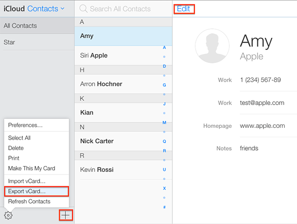 How to Access iCloud Contacts via iCloud Website – Step 2