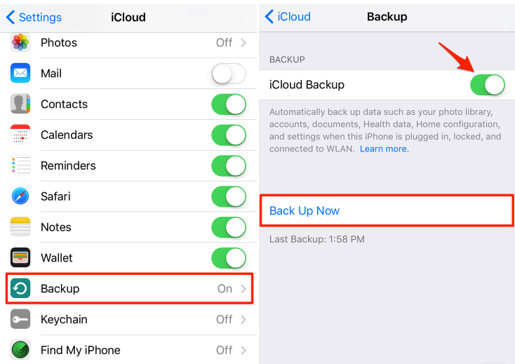 How to Backup iPhone 6/6s to iCloud – for iOS 9/9.02/9.1