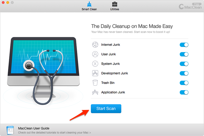 Free Clean Your Mac with MacClean – Step 2