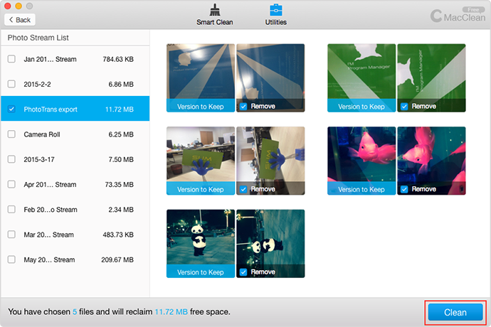 How to Clean up iPhoto Library with MacClean – Step 3