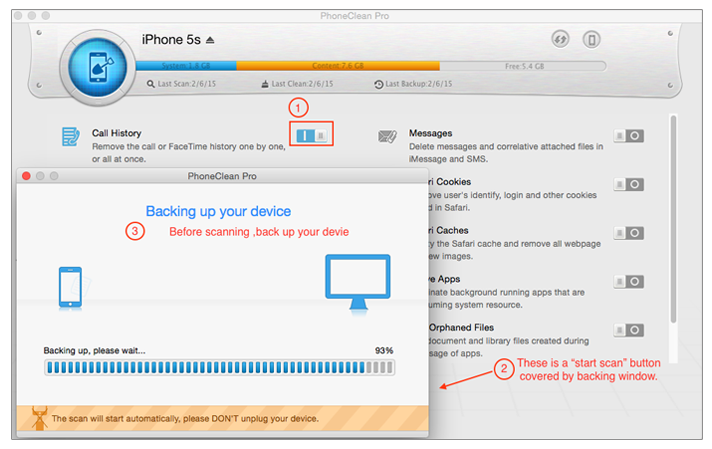 How to delete call history on iPhone – step3