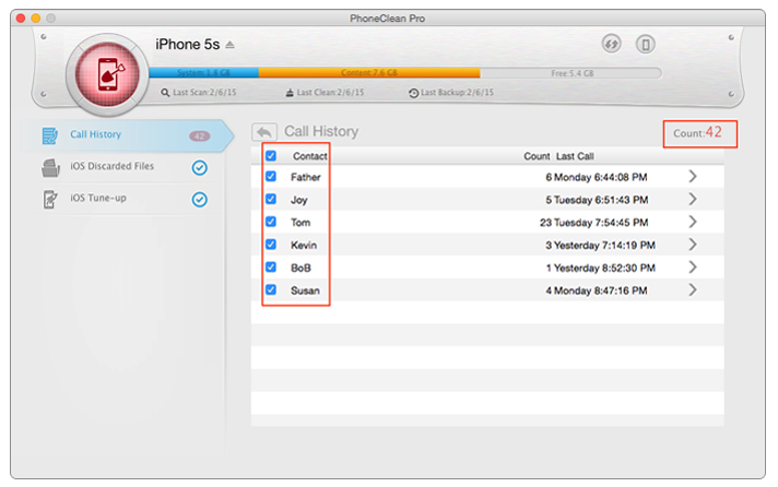 How to delete call history on iPhone – step4