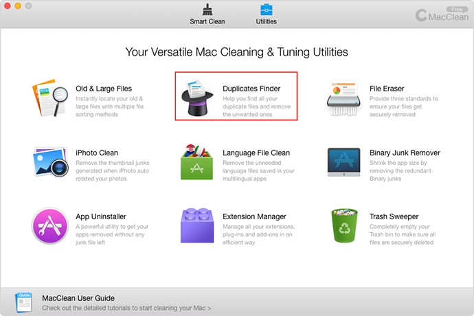 How to Find and Delete Duplicate Files on Mac with MacClean – Step 2