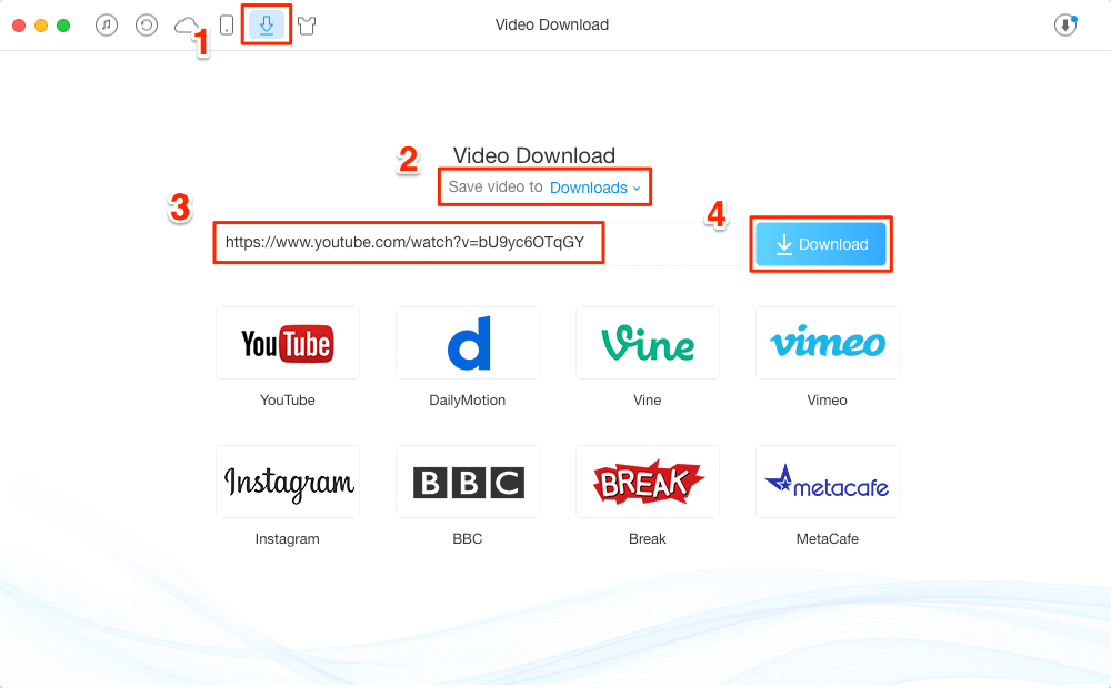 How to Download Videos from Internet with AnyTrans – Step 2