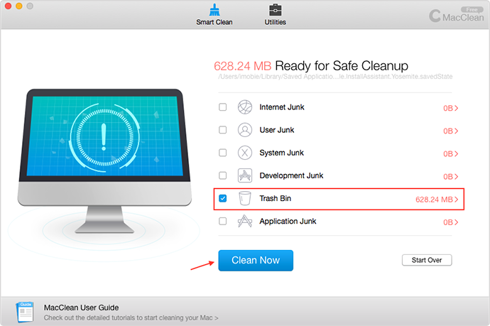 How to Empty Trash on Mac with MacClean – Step 2