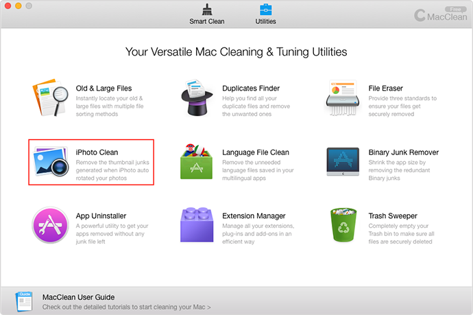 Find Duplicates in iPhoto With MacClean – Step 2