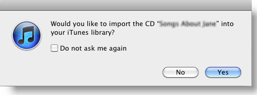 Import CD to iTunes