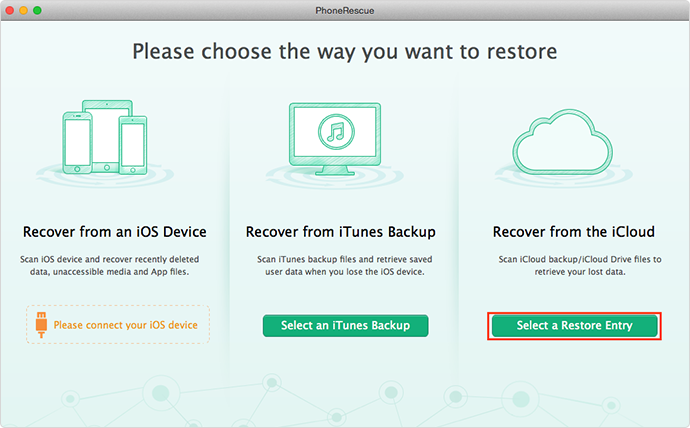 How to Recover Notes from iCloud Backup - Step 1