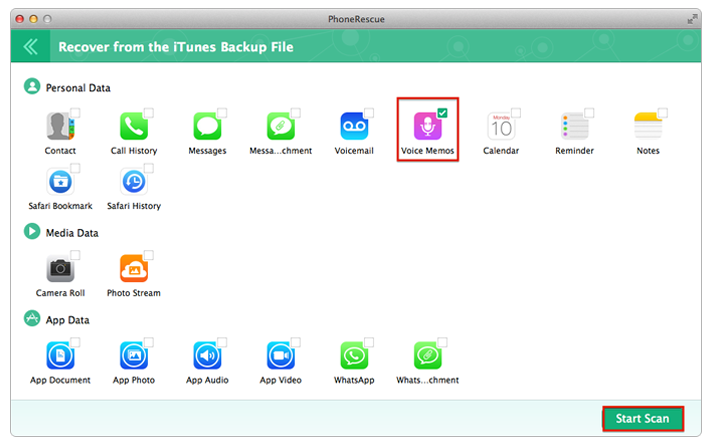 How to Retrieve Voice Memo from iTunes Backup – Step 2