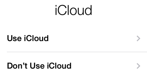 Use iCloud or Don't Use iCloud