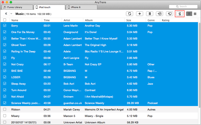 How to Copy Music from iPod to iPhone with AnyTrans
