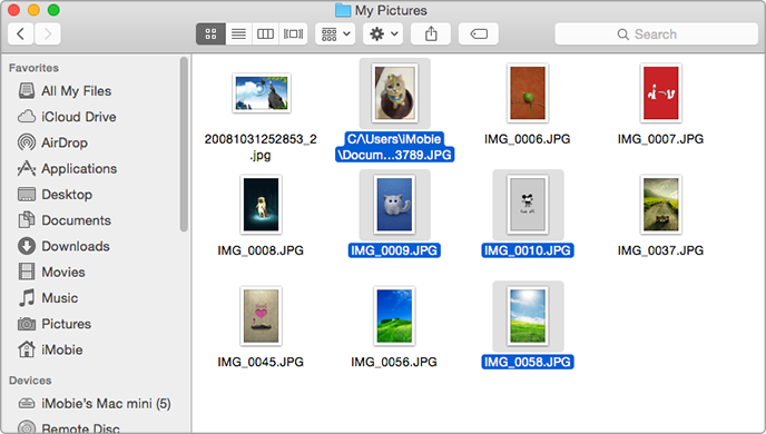 How to Copy Photos from iPod to Mac – Step 2