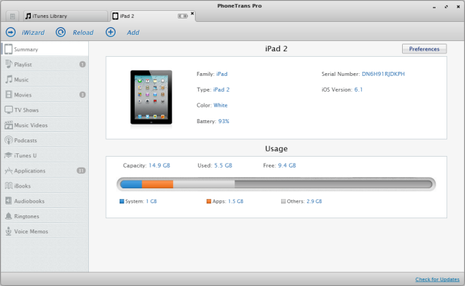 How to Transfer Videos from iPad to Computer with PhoneTrans Pro – Step 1