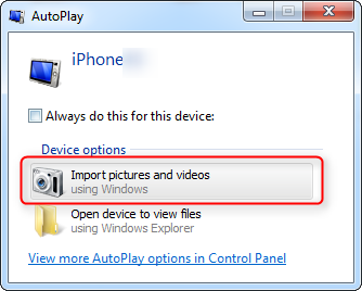 How to Backup Photos from iPhone to PC via AutoPlay