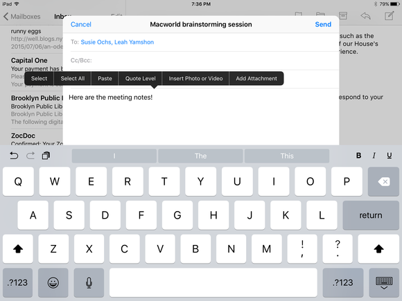 iOS 9 Secret Features – Add Attachment from iCloud Drive to Email