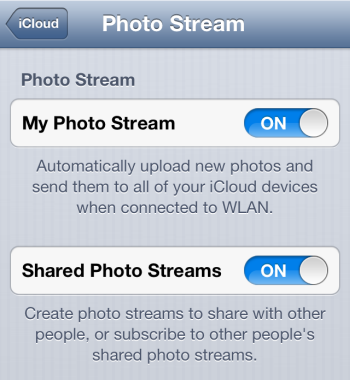 How to Turn on Photo Stream