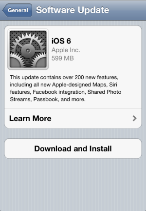 iOS 6 Is Ready to Update