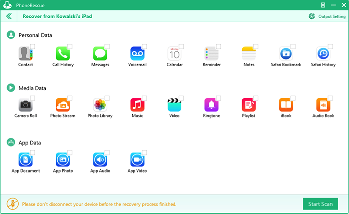 How to Recover Deleted Files from iPad without Backup – Step 2