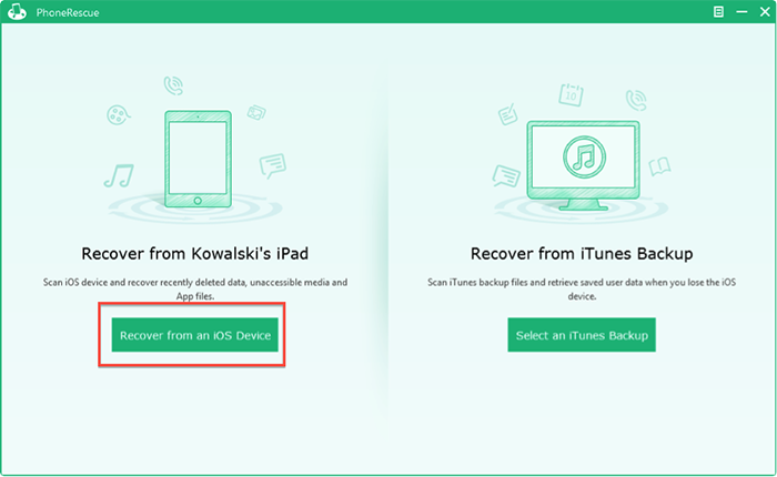 How to Recover Deleted Files on iPad – Step 1