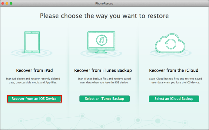 How to Retrieve Removed Videos from iPad Air/Air 2 and iPad mini 2/mini 3 - Step 2
