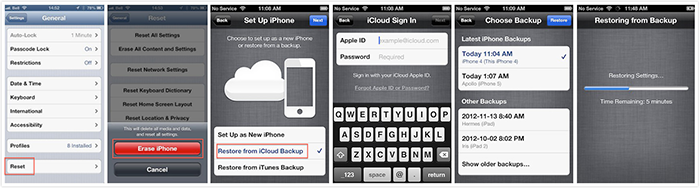 How to Restore Photos from iCloud by Restoring Device