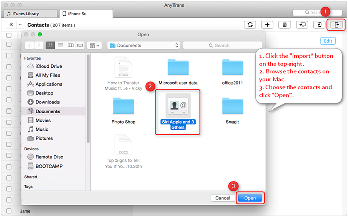 How to Sync Contacts from Mac to iPhone iPad - Step 3