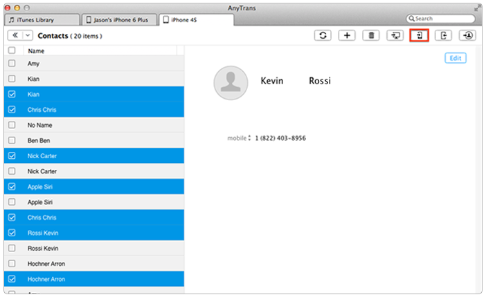 How to Transfer Contacts from iPhone 4s to iPhone 6/6s – Step 3
