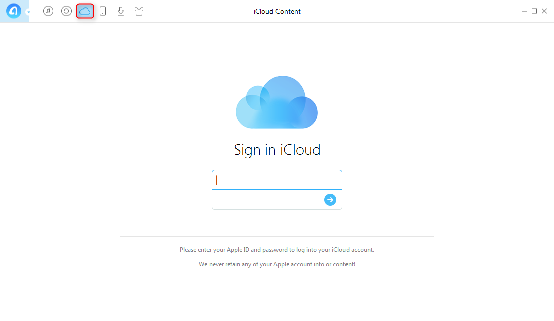 Transfer Contacts from PC to iCloud via AnyTrans - Step 1