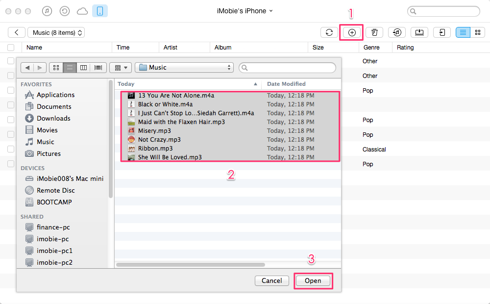 How to Put Music on iPhone without iTunes – Step 3