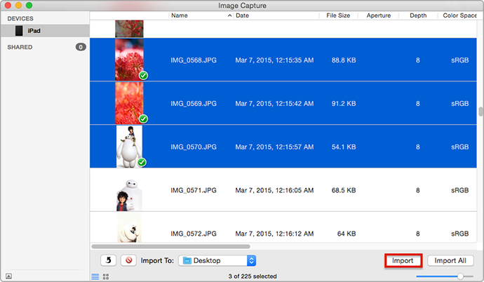 Use Image Capture to Transfer Photos from iPad Air/iPad mini to Mac