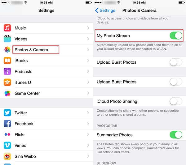 How to Transfer Photos from iPhone 6 (Plus) to iPad via Photo Stream