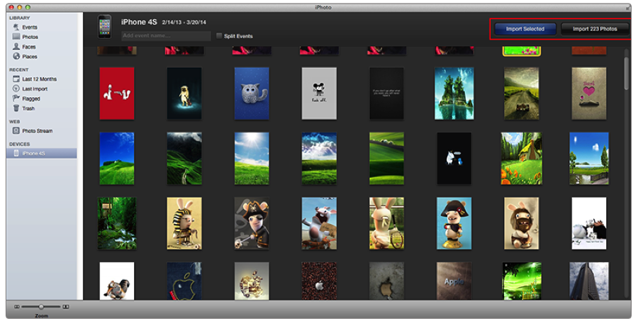 Import Photos from iPhone to iPhoto