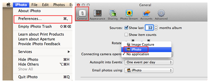 How to Change the Default Setting of iPhoto