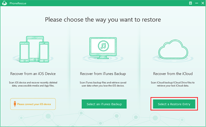 How to View Backups in iCloud with PhoneRescue