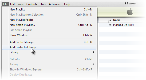 Import Windows Media Player Music to iTunes Step 1