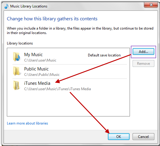 Transfer iTunes music to Windows Media Player Step 2
